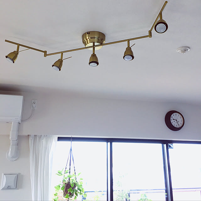 IKEA イケア シーリングトラック スポットライト5個 ニッケルメッキ