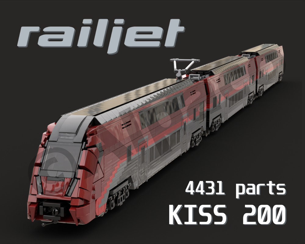 LEGO MOC railjet KISS 200 by Alpaco | Rebrickable - Build with LEGO