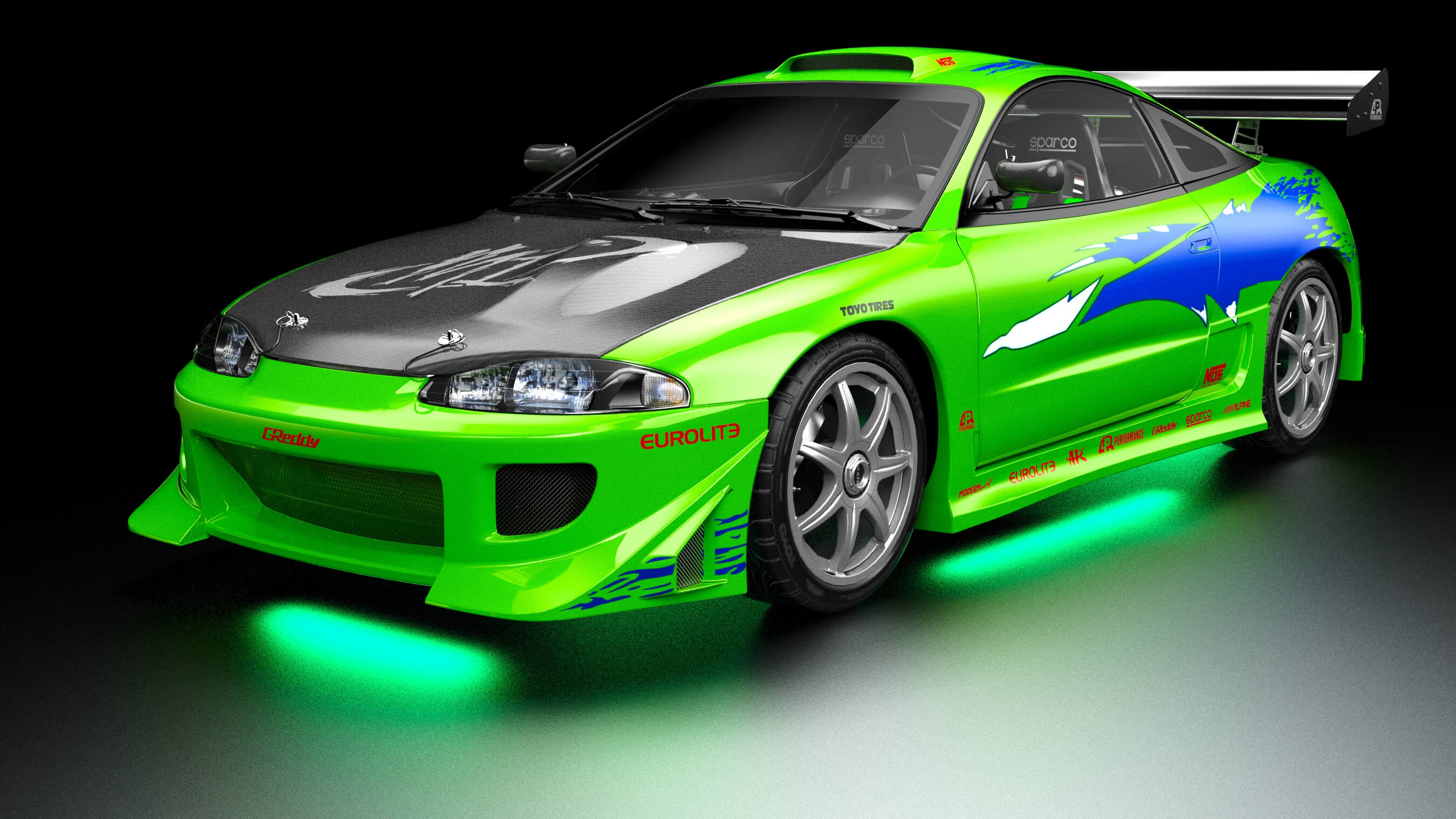 The Fast &The Furious Mitsubishi Eclipse 1995 - 3D Model by impulse99