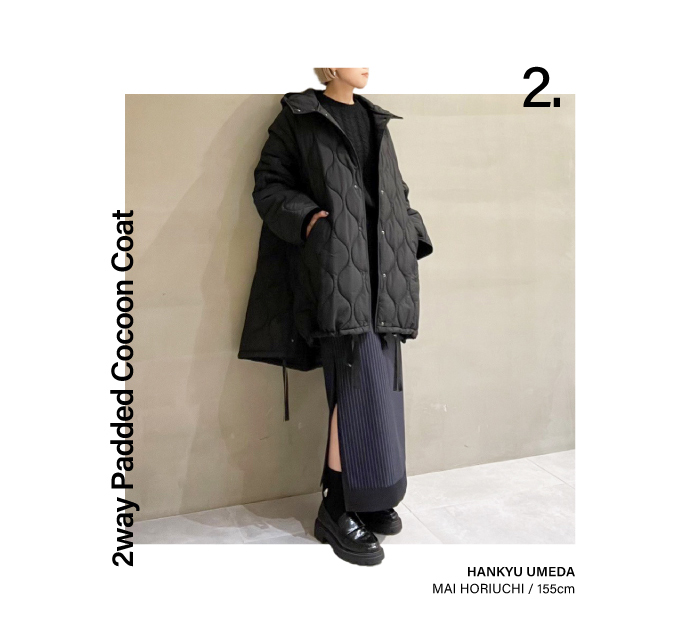 LE CIEL BLEU 2way Padded Cocoon Coat