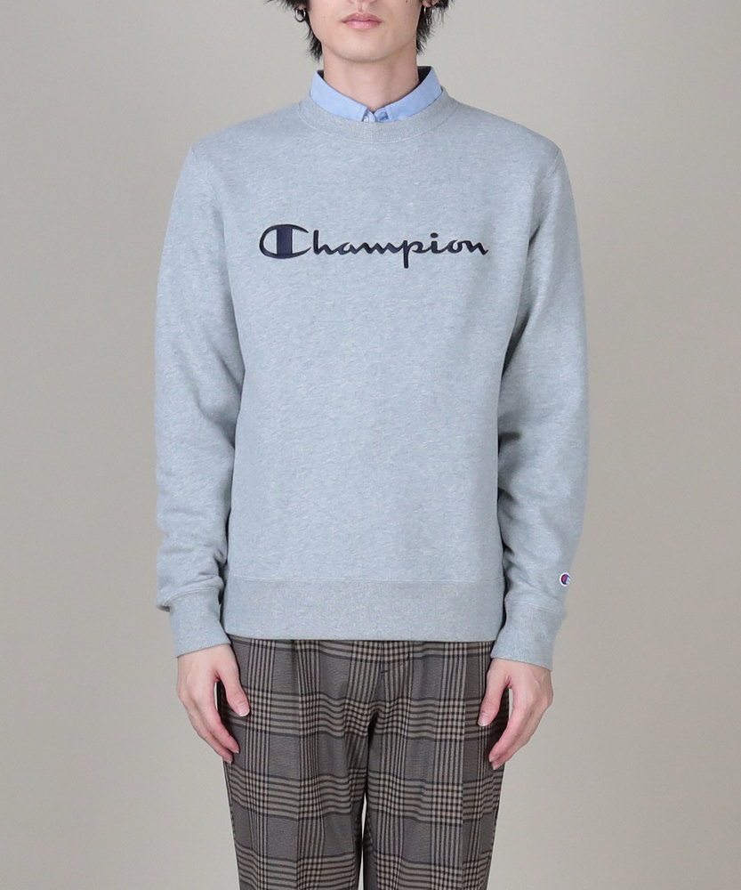 ビッグスクリプトクルーネックスウェット メンズ(M グレー): トップス