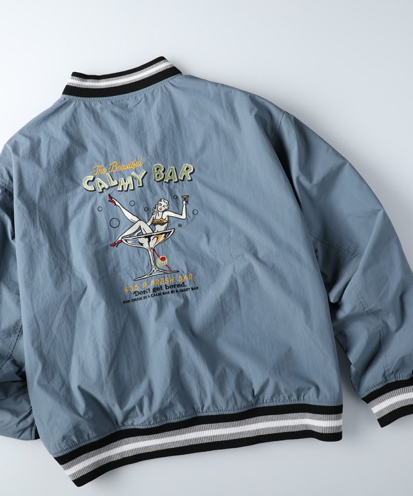 刺繍スタジャン(M ブルー): ジャケット/アウター｜Right-on公式