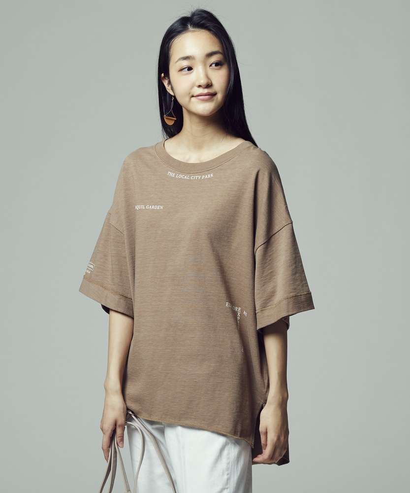 デザインロゴTシャツ ウィメンズ(M ライトベージュ): トップス｜Right