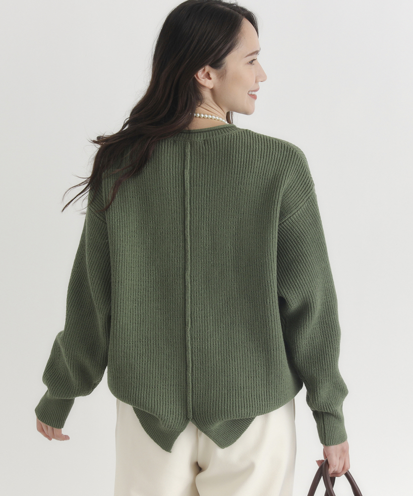 畦編みクルーネックセーター(S キナリ): トップス｜Right-on公式