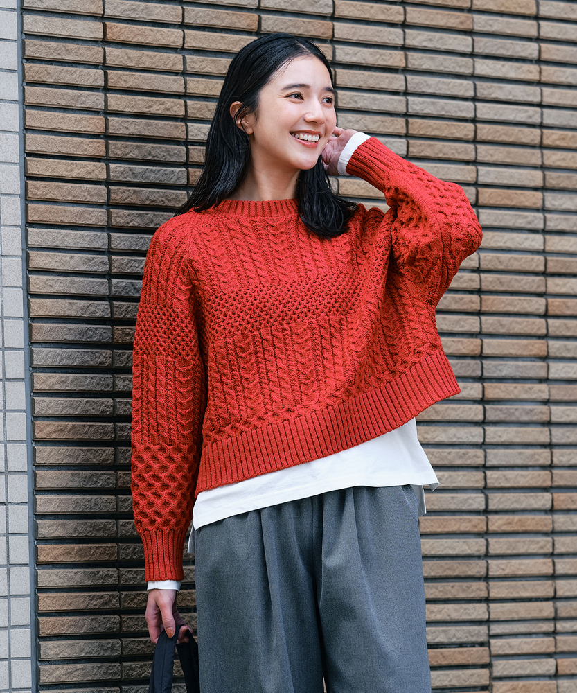 ケーブルショートセーター(S キナリ): トップス｜Right-on公式
