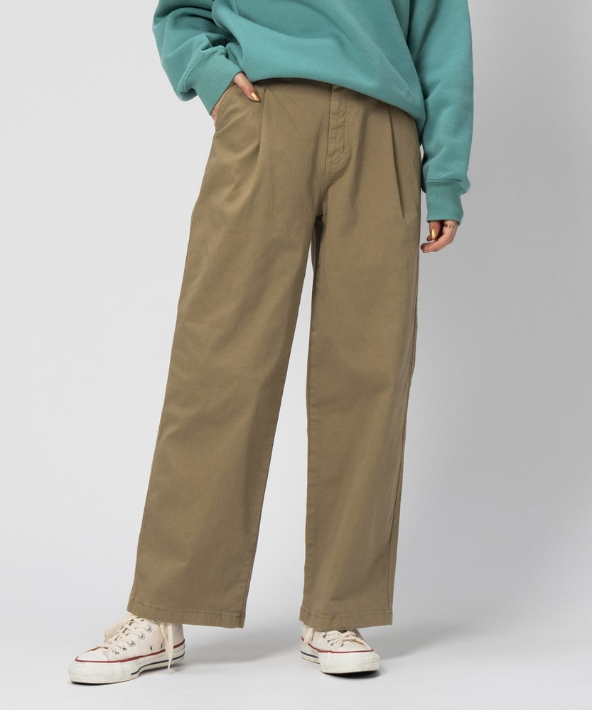 チノタックトラウザー【自宅で試着、返品送料無料】(XS ベージュ