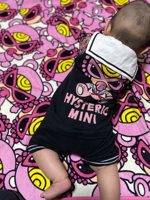 HYSTERIC MINI（ヒステリックミニ）の「HELLO TEDDY MINI総柄おくるみ