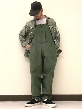 BEAMS PLUS / ミリタリー オーバーオールを使った人気ファッション