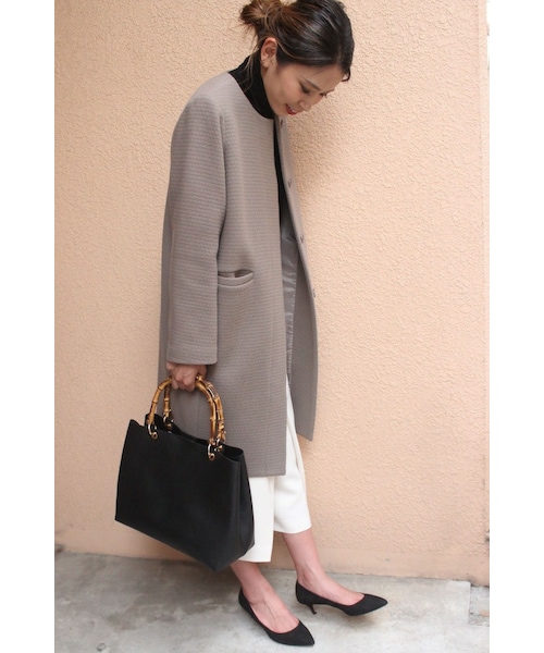 Noble（ノーブル）の「≪予約≫Wシャドーボーダーノーカラーコート