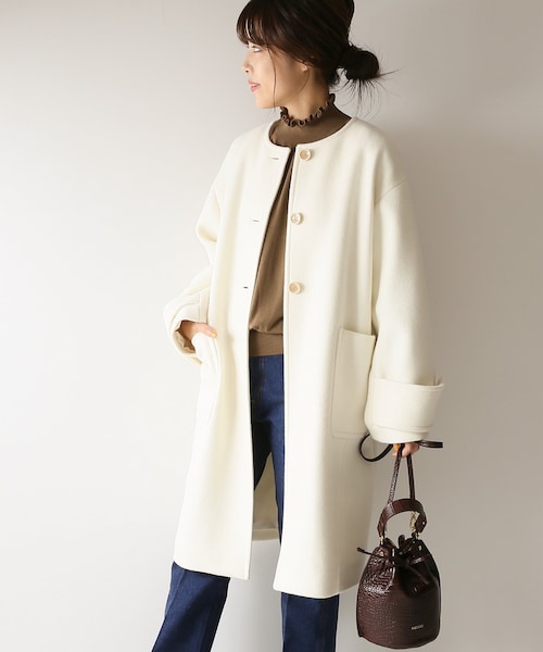Spick & Span（スピックアンドスパン）の「ビーバークルーネックコート