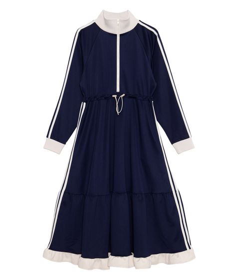 フリルジャージワンピース[商品：PN25AWR-024] - PUNYUS Online Store