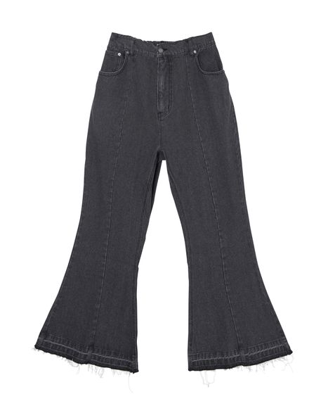 カットオフデニムフレアパンツ[商品：PN25SS-045] - PUNYUS Online