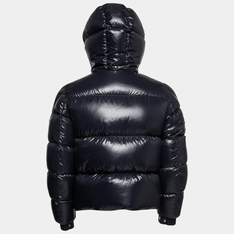 Valentino X Moncler Navy Blue Synthetic V Logo Down Puffer Jacket