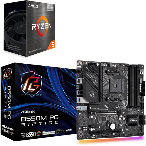 セット商品（AMD + ASRock） AMD Ryzen 5 5600G + ASRock B550M PG