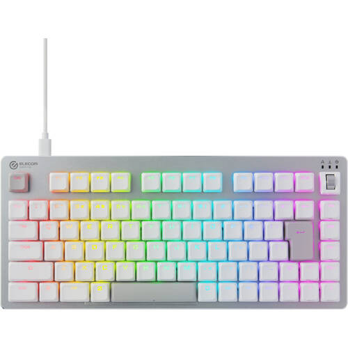 ELECOM エレコム V custom TK-VK720ALWH 有線 日本語配列テンキーレス