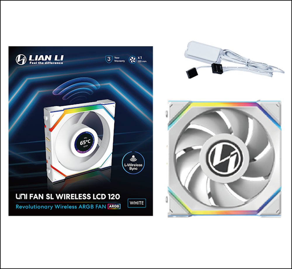 Lian Li リアンリー UNI FAN SL Wireless WT UF-SL120-LCD-WLS-1W LCD