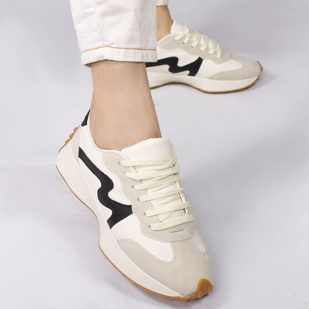 Tênis Zatta Casual Cadarço Keyla Aveia - ZATTA CALÇADOS