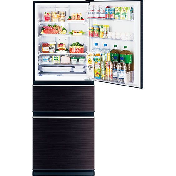 3ドア「自動製氷」冷蔵庫 グロッシーブラウン MR-CX33C-BR(三菱)の商品