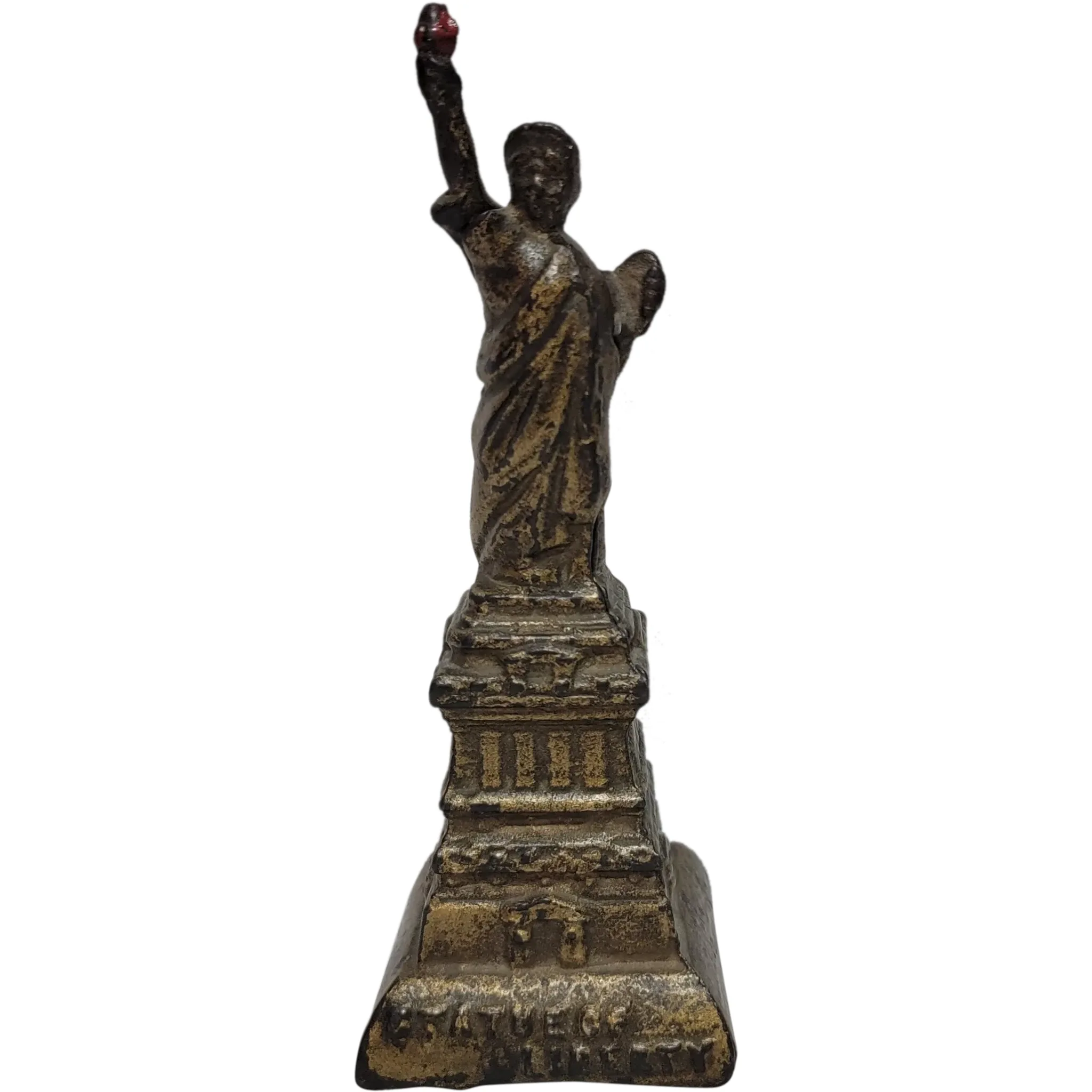 A C Williams cast iron Statue of Liberty bank. For Sale at Ruby Lane