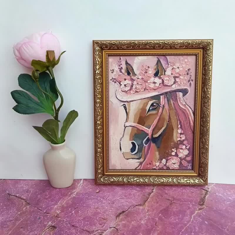 送料無料 15%OFF】ロシア 馬の絵画 農場 オリジナルアート 動物の