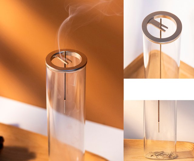 お香立て おしゃれ吊り下げ式 線香立て 癒やし香炉 ガラス製 おしゃれ