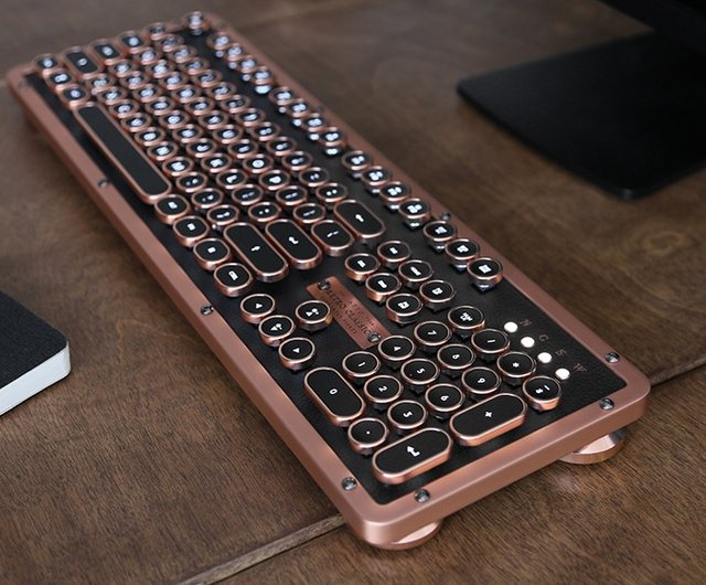 台湾 AZIO RETRO CLASSIC ARTISAN 牛革タイプライターキーボード