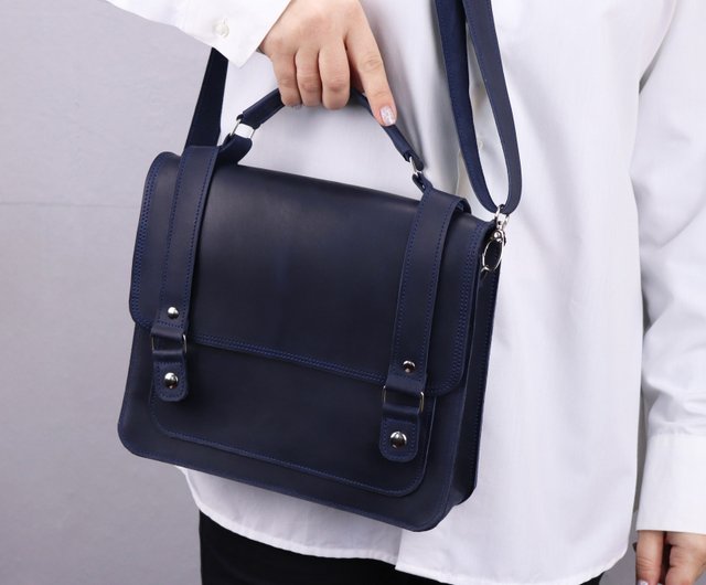 ウクライナ メンズ本革メッセンジャーバッグ/ビジネスショルダーバッグ