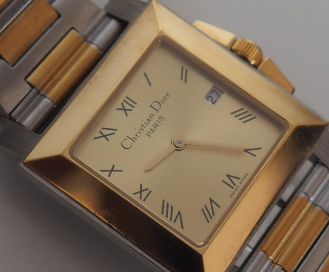 Christian Dior ディオール スクエア ウォッチ 腕時計 シルバー