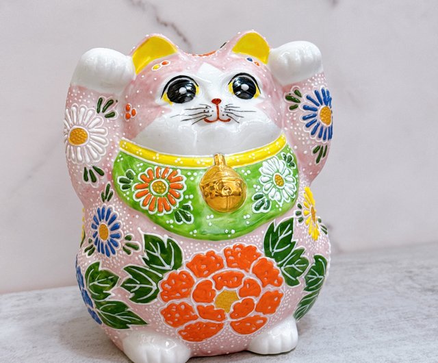 香港 九谷焼の招き猫 | 九谷焼の招き猫絵馬 - ピオニーピンク