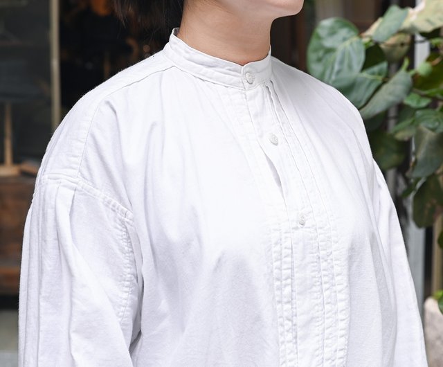 台湾 1900-30s フランスアンティーク リネンシャツ / アンティーク