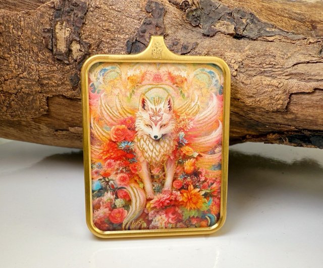 送料無料】台湾 人間関係/恋愛/邪気除け-九尾狐タンカ仏牌 heiditw