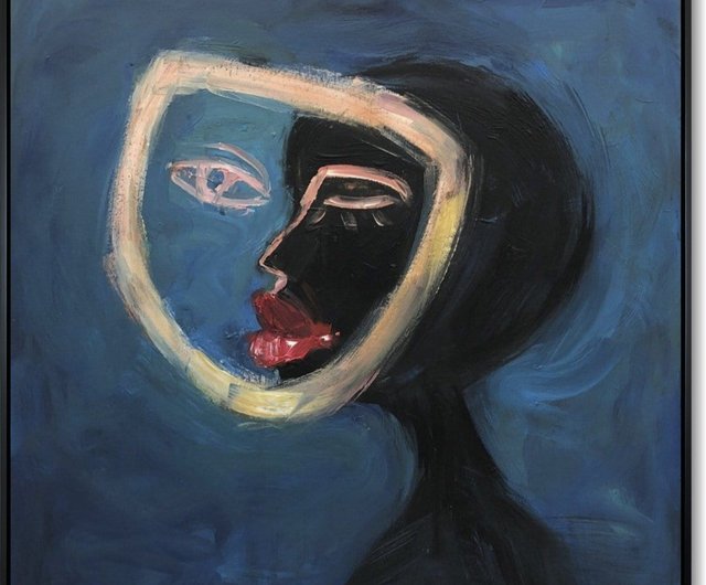 抽象的な女性の油彩画 抽象的な女性像 油彩画 - メルカリ