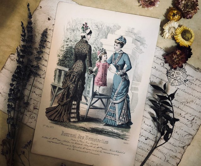 貴重1900年作品絵画『100年前のフランス貴婦人』手彩色アンティーク