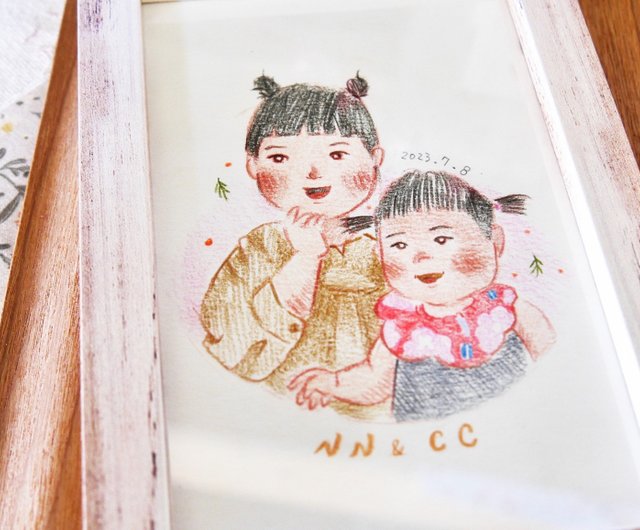 台湾 【絵画のようなかわいい色鉛筆】イラスト/オーダーメイドギフト