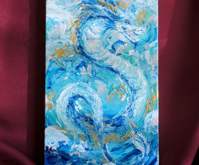 1点物原画】青いドラゴン 青龍 絵画 / infinity artist NAO INFINITY