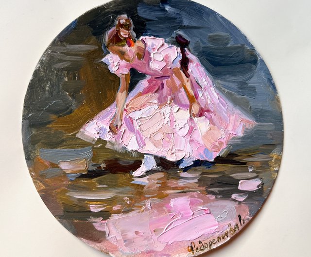 送料無料】ロシア 油絵で描かれた少女のカスタム肖像画オリジナル絵画