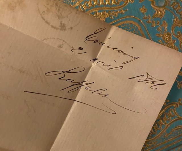 台湾 19 世紀のフランスの手書きのアンティーク手紙（郵便料金付き