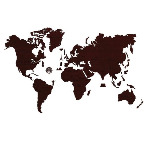 香港 彼氏にこっそり用意した手作りプレゼント WOODEN CITY World Map