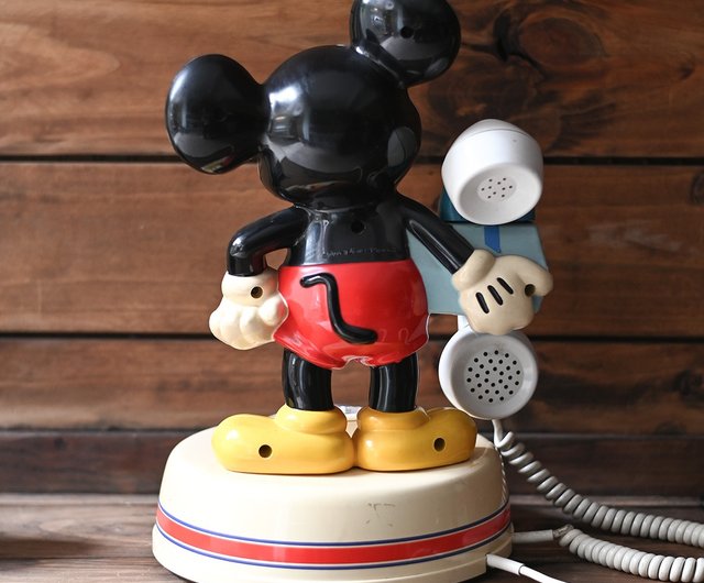 台湾 ヴィンテージアンティークミッキー回転式電話 / アンティーク電話