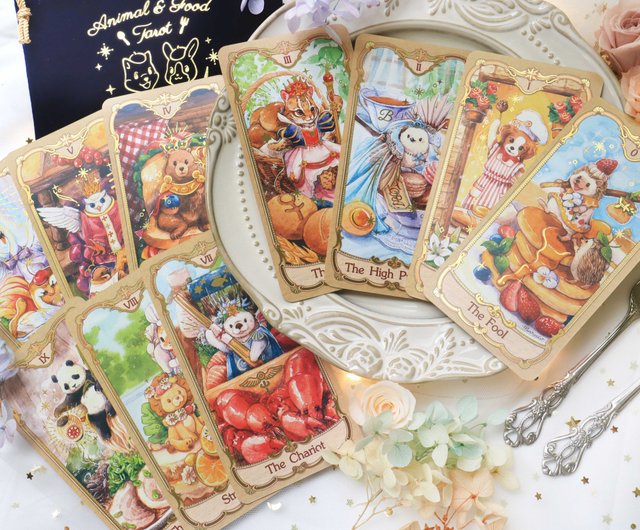 台湾 小動物と美食のタロットカード 78枚セットplus2枚動物 グルメ