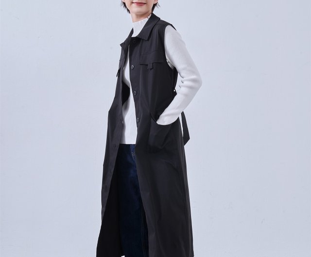 送料無料】ミリタリーロングベスト・ベストワンピース・ワークマン