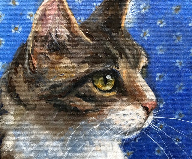 スペイン 猫の絵オリジナル油絵家の装飾アート ArtLolitaRos - Pinkoi