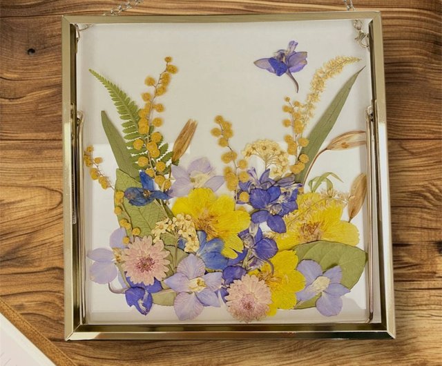 台湾 押し花フォトフレーム/押し花デコレーション/フラワー