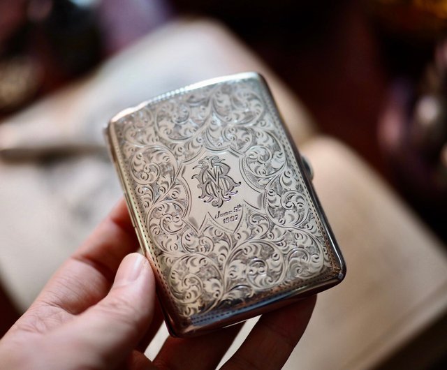 台湾 英国の100年前のアンティークスターリングシルバー手巻き