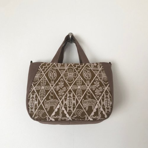 送料無料】ラウンドトート ミナペルホネンsymphony ハンドメイド