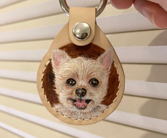 送料無料】台湾 レザーカービング/ペット/AirTagケース/オーダーメイド