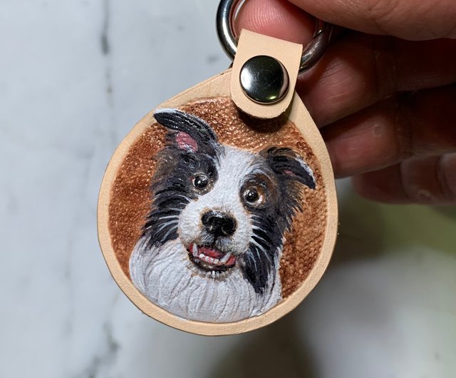 送料無料】台湾 レザーカービング/ペット/AirTagケース/オーダーメイド