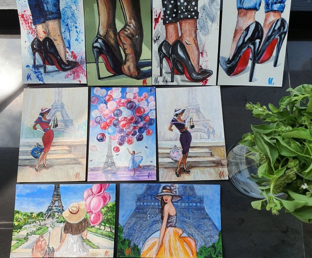 タイ シューズペインティング脚ガールジーンズオリジナルアート