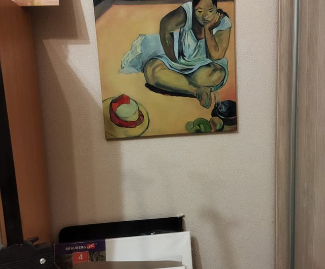 送料無料】ロシア ゴーギャンの大きな油絵「タヒチの若い女性」の複製