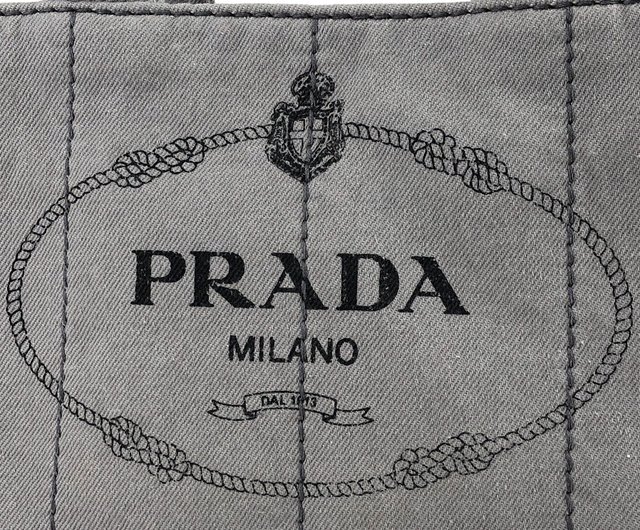 日本直送 名牌中古包 】PRADA プラダ カナパ ハンドバッグ グレー